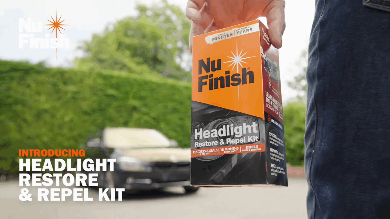 Thumbnail for video: Nu Finish® Headlight Restore & Repel Kit How-To-Video