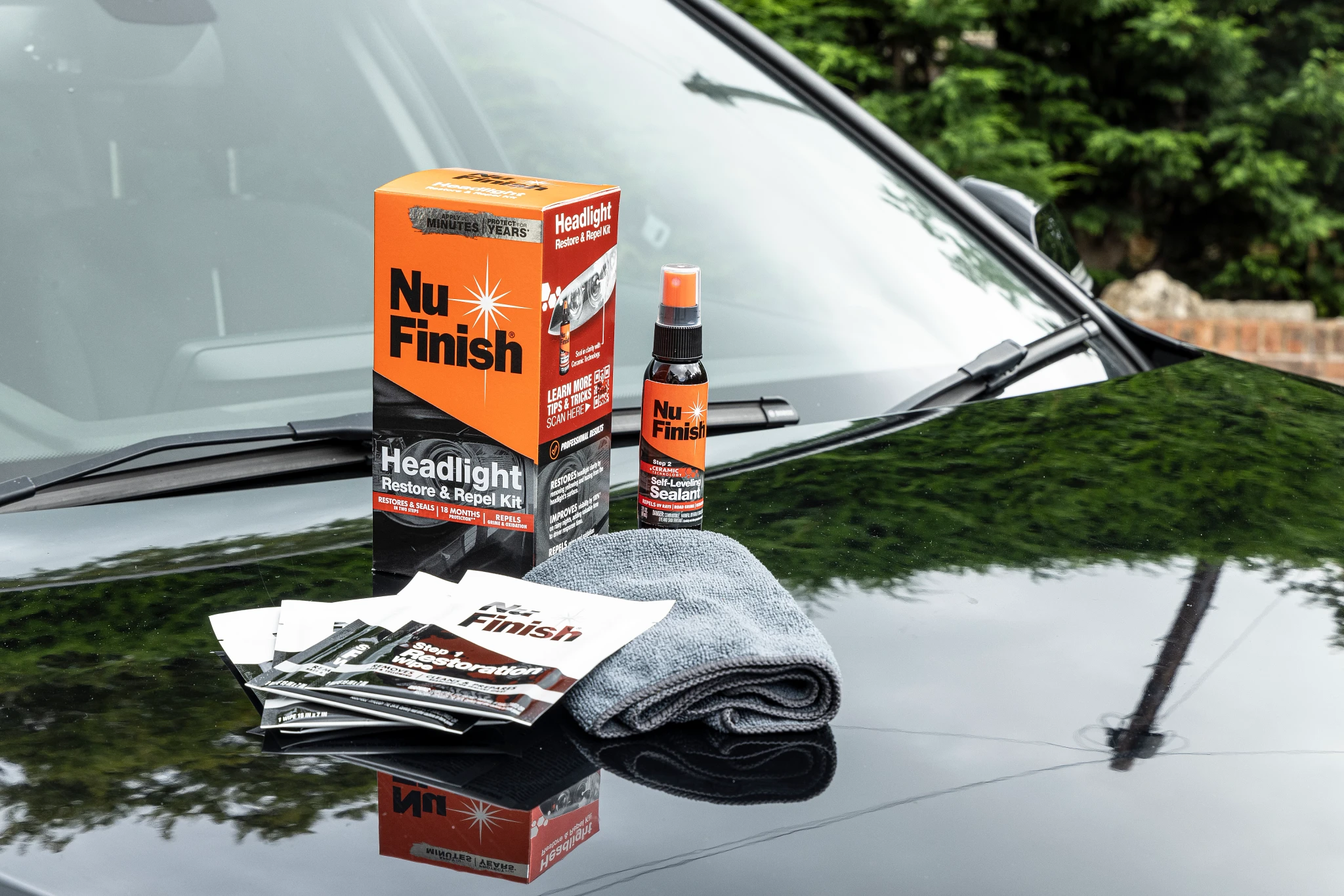Background image for Nu Finish® Headlight Restore and <br>Repel Kit